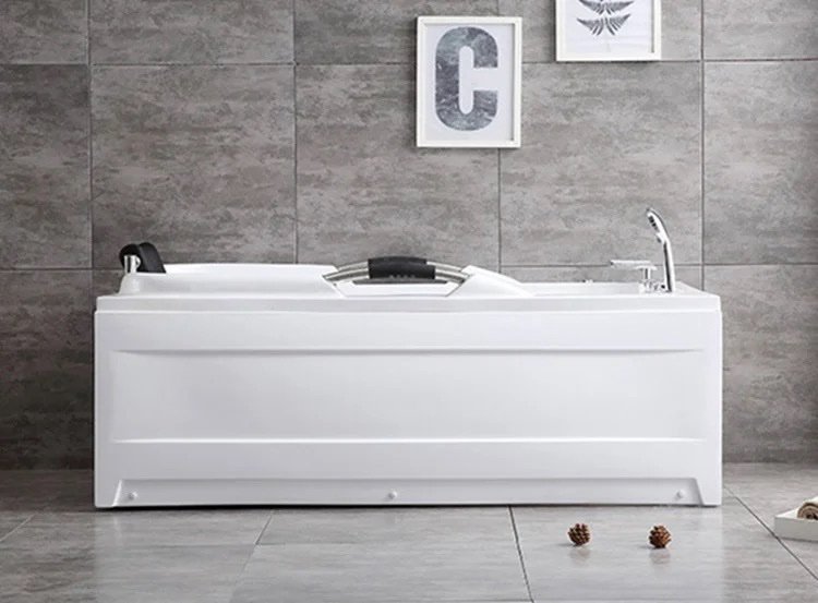 Panel Acrylic Bathtub with Pillow and Massage